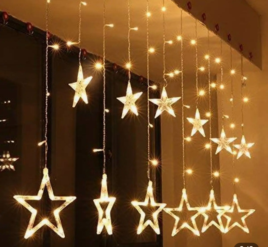 10 Feets Curtain LED String Lights 8 Function Modes(Star Light)