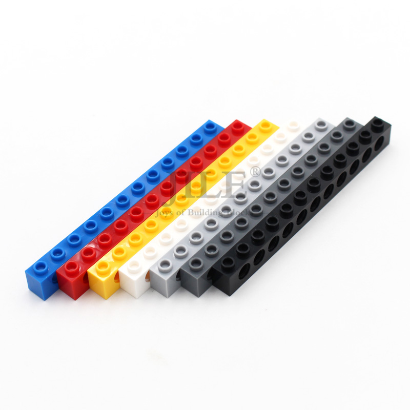 10pcs Moc 3895 Technical Brick 1x12 with Holes Compatible Children DIY Educational Building Blocks Construction Creative Toy