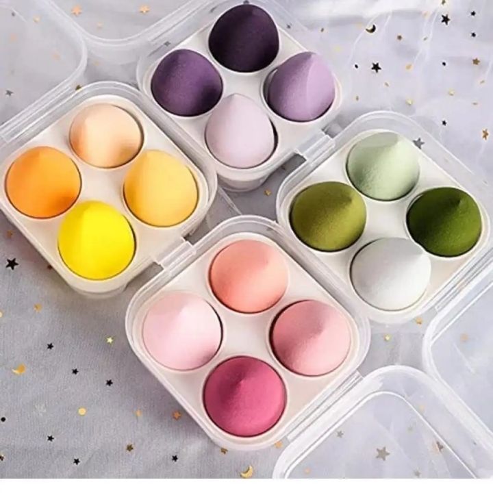Ultra Soft Beauty Blender Makeup Sponge Set Of 4 Pcs