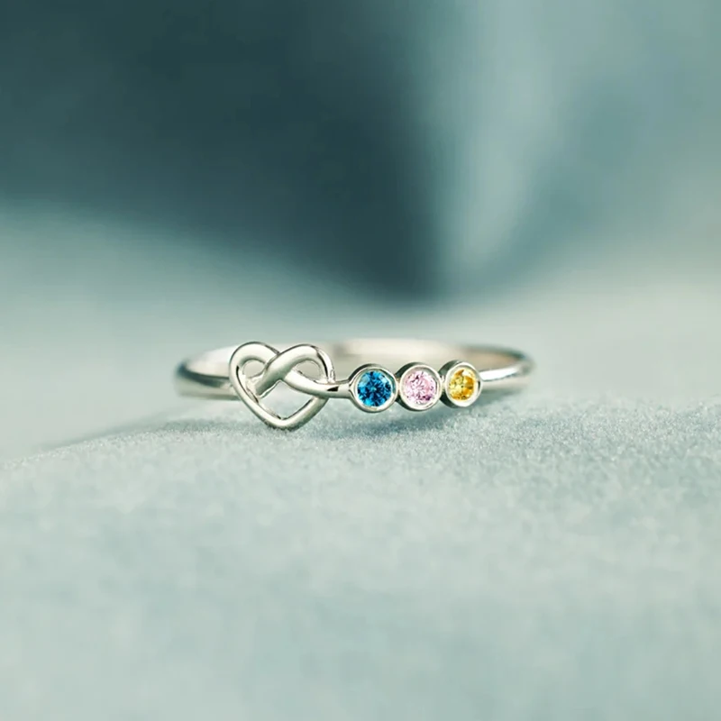 Huitan Chic Love Rings for Women Exquisite Colorful CZ Silver Color Thin Rings Daily Wear Statement Jewelry Fancy