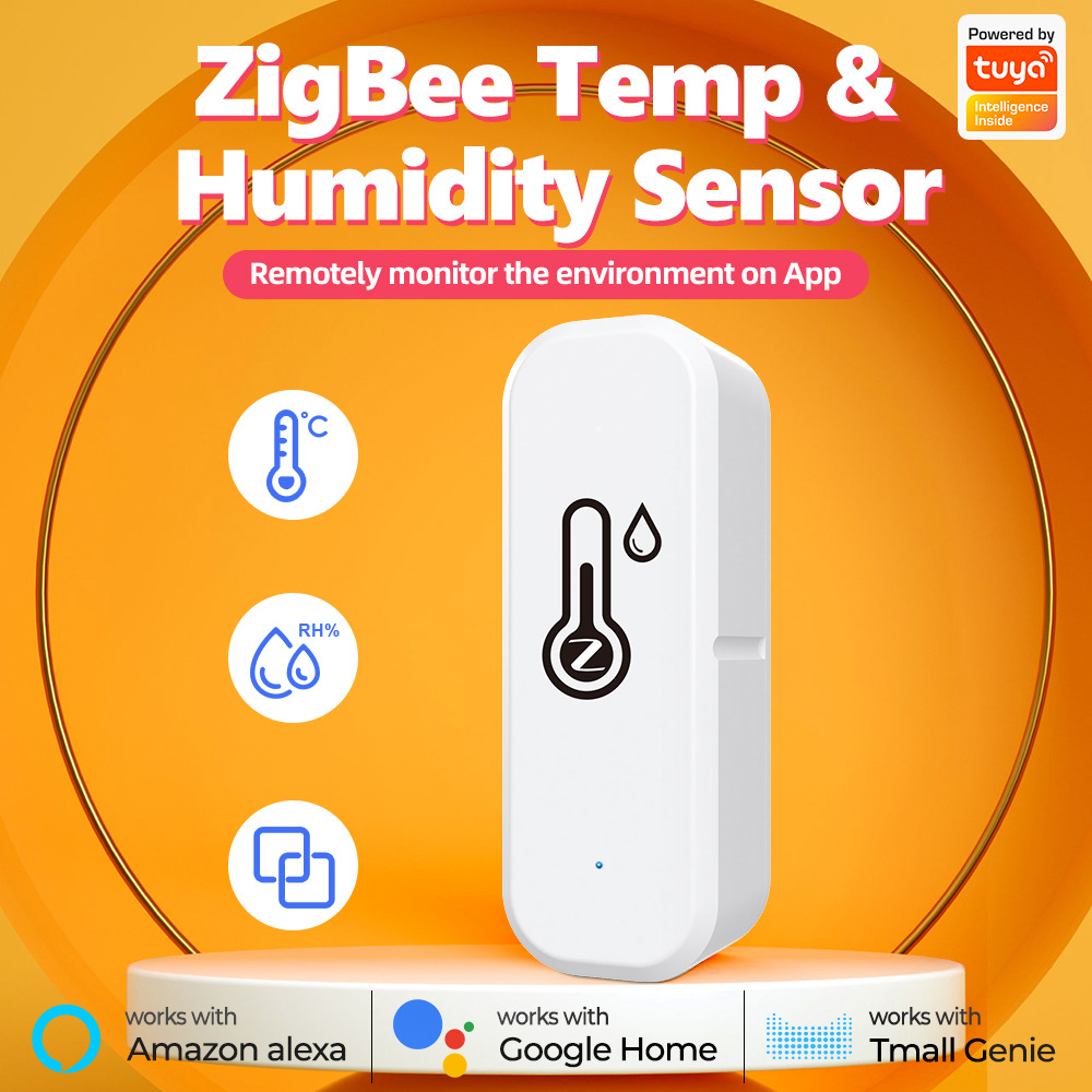 Zigbee 3.0 Temperature Humidity Sensor Smart Home Indoor Hygrometer App Remote Monitor work with Tuya Smart Life