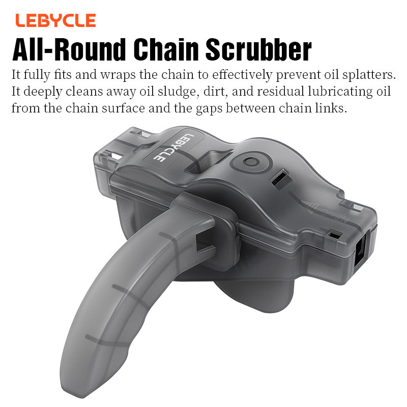 LEBYCLE MTB Road Bike Chain Cleaner Scrubber Tool Bicycle Chain Cleaning Tool Bike Chain Rust Removal Maintenance Cleaner Tool