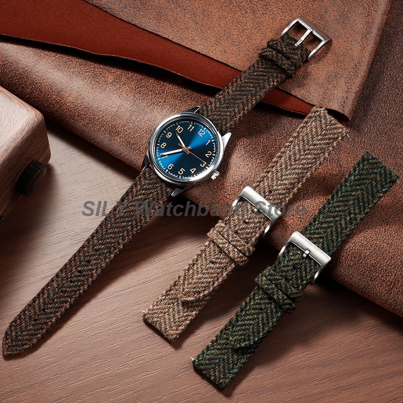 for Huawei Watch Gt5/Gt4 Strap Tweed Nylon Weave Leather Watch Band Universal Men Women Bracelets Sport Replace Wrist Belt Bands
