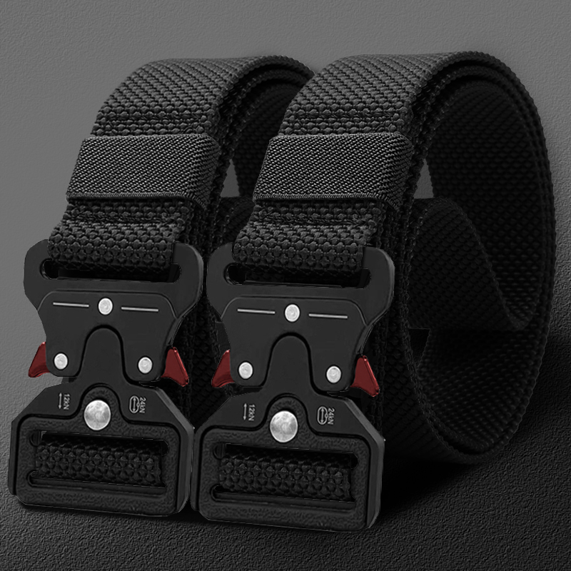Metal Genuine Belt Quick Release Outdoor Belt Nylon Sports Accessories Set Men And Women Black Belt