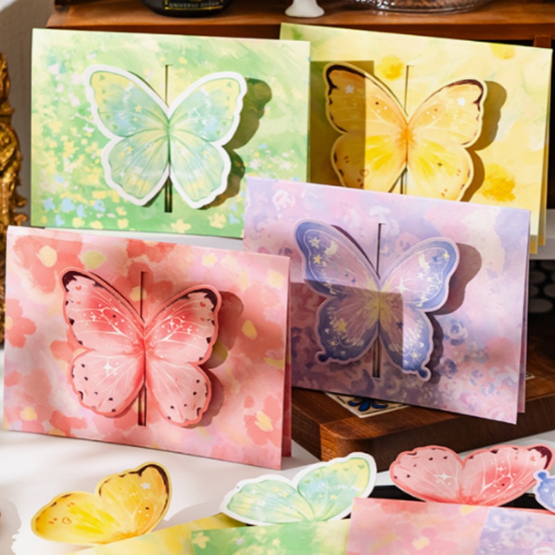 Cute Butterfly Envelope Set - Couple ，DIY、 Handwritten Cards for Holiday Surprises, Birthdays, Parties & Romantic