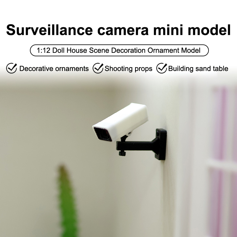 Custom 1/12 Mini Surveillance Camera for Dollhouse, Home Decor and Doll's Micro Scene Display