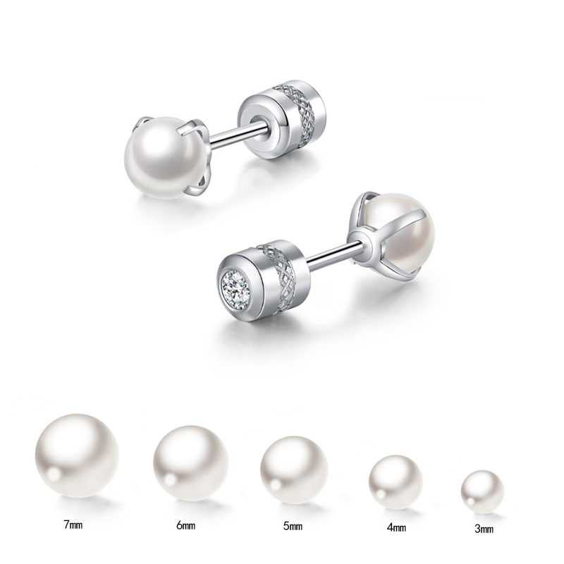 1Pair Vintage Flat Back Stud Earrings for Men Women, Unisex 316L Stainless Steel Screw Back Cartilage Tragus Piercing Jewelry