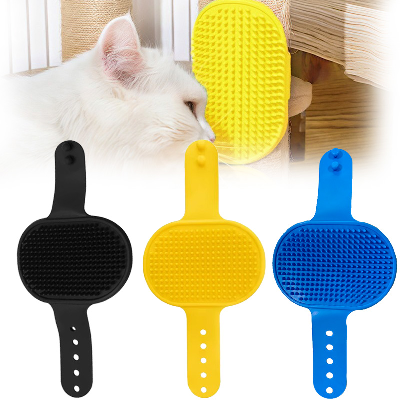 Cat Rubber Brush Cat Itching Device Cat Massage Grooming Brush Pet Soothing Tool Cat Scratch Itches Toy Pet Grooming Beauty Glov
