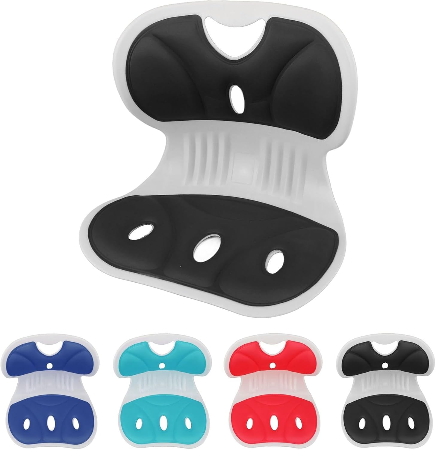 Premium Lumbar Support Petal-Shaped Office Chair Cushion - Breathable Fabric , Posture Corrector , Waist & Hip Comfort , Polypropylene Sponge - image 1