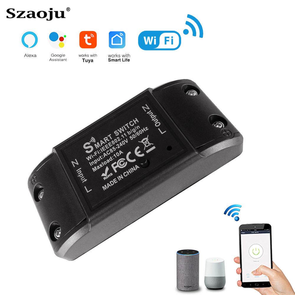Tuya WiFi Smart Life LED Light Switch APP Wireless Controller Universal Circuit Breaker Timer Alexa Accessories lightify