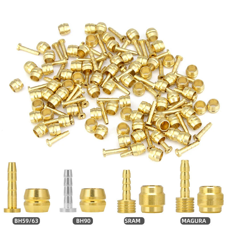 Hydraulic Brake Hose Connecting Inserts - 5/10 Pairs Olive Heads & Oil Needles for SHIMANO BH90/BH59, SRAM, MAGURA MTB