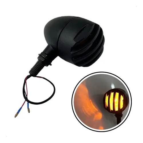 Universal LED Bullet Indicator Light for Motorcycle - Plastic Body (2 pis set)