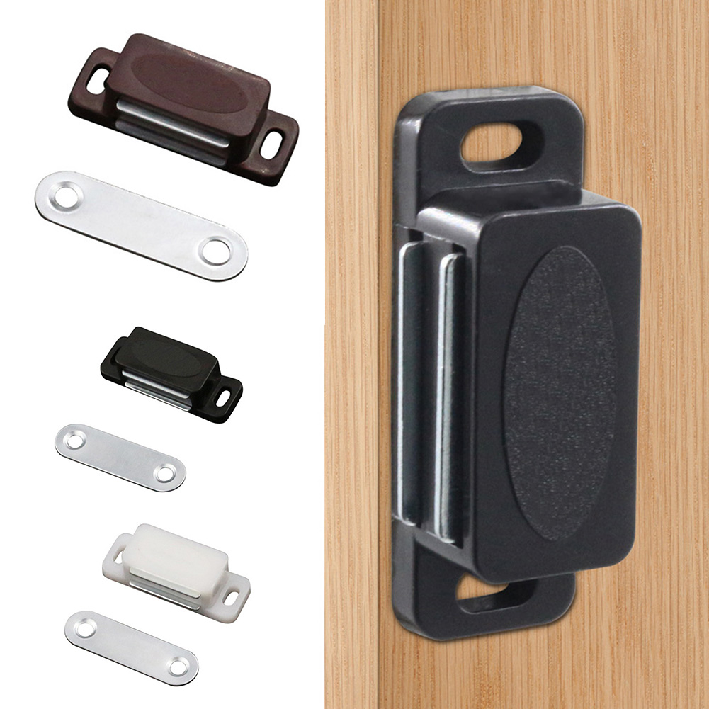 1 Set Cabinet Magnet Latch Door Catches Kitchen Cupboard Wardrobe Closet Drawer Magnetic Closer Home Furniture Hardware Plastic