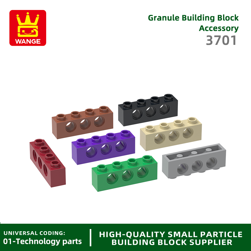 Wange 69Pcs/Lot 3701 1x4 3 Hole Building Block Moc Technical Part Compatible with All Brand Bricks DIY Children Toys Box
