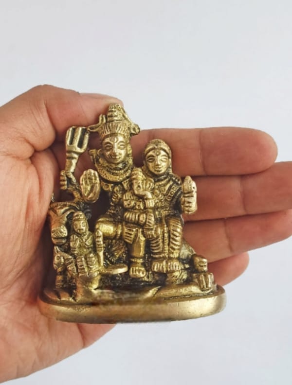 Axia Krafts Brass Shiva pariwar Statue | Showpiece | Gift| Decorative