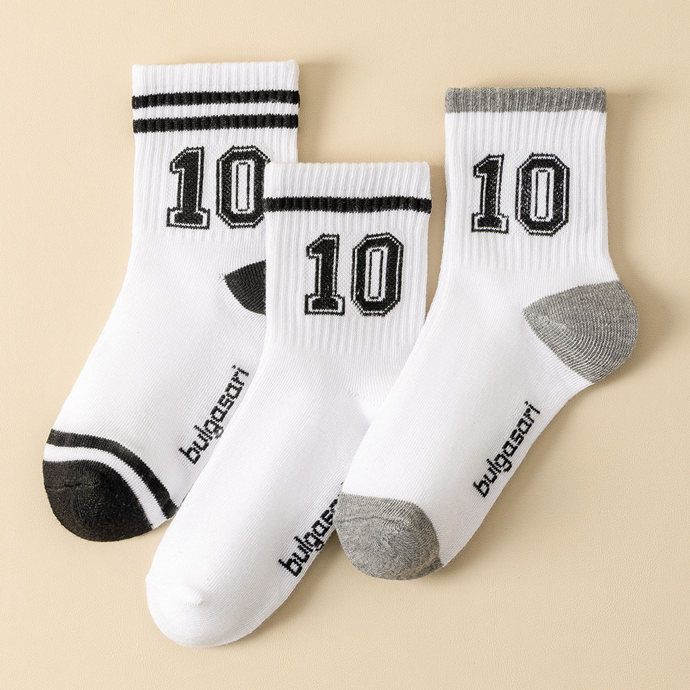3 Pairs Kids Socks Basketball Football Training Socks Four Seasons School Socks Breathable Soft Sports Socks for Boys and Girls