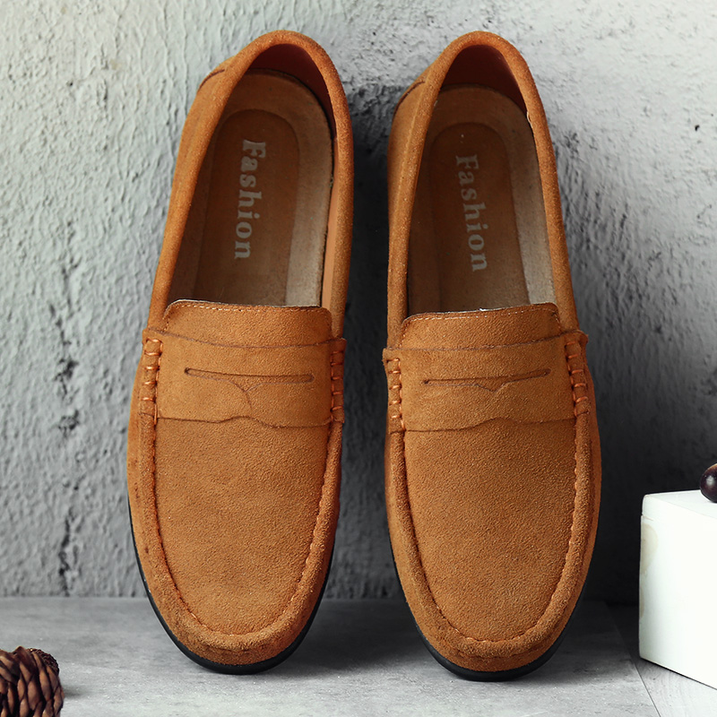 High Quality Suede Leather Men Loafers Fashion Men's Casual Shoes Spring Autumn Men's Flats Shoes Comfortable Driving Shoes