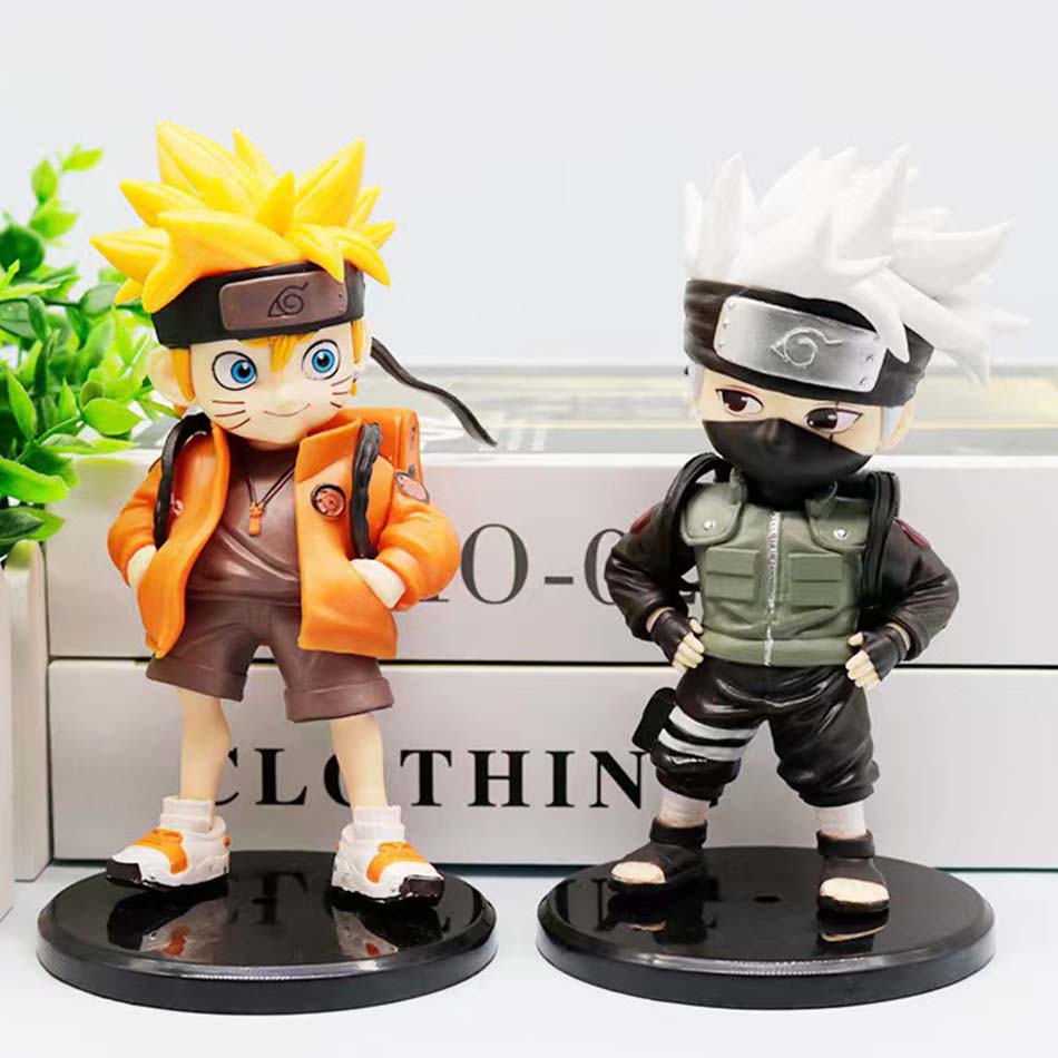 2025 Hot sold Kakashi Naruto Uzumaki Q Edition Figure Backpack Model Creative High-value Doll with Base Car Desktop Ornaments