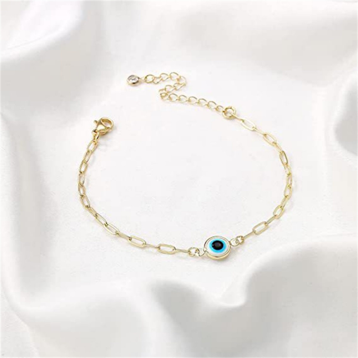 Stainless Steel Turkish Evil Eye Bracelets For Women Men Vintage Simple Round Demon Eye Friendship Bangle Lucky Amulet Jewelry