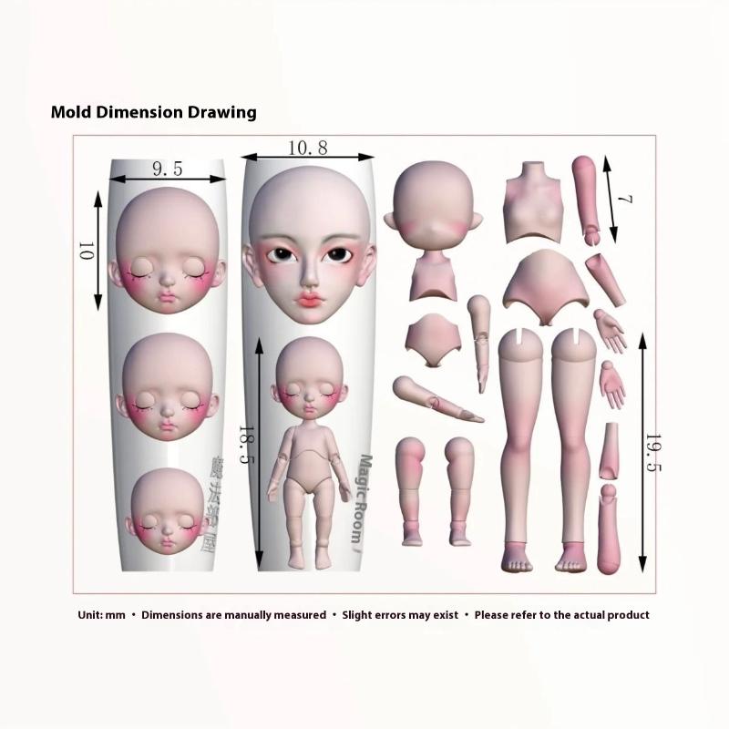 3D Silicone Mold of Facial Doll Art Design Nail Kit with Armor Accessories