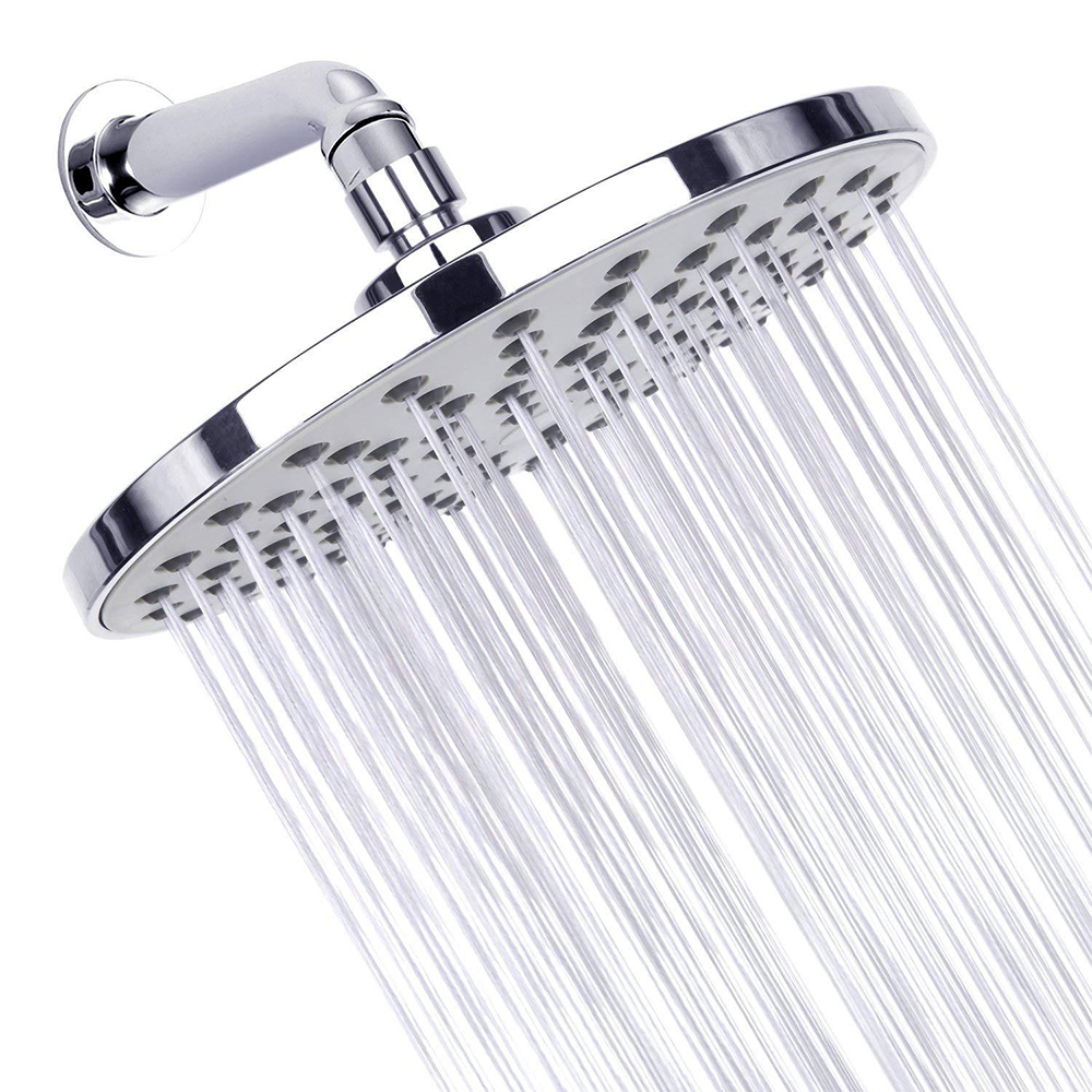8 Inch New Stainless Steel Showerhead Bath Rain Shower Head High Pressure Square Rainfall Shower Filter Head - 54234 square