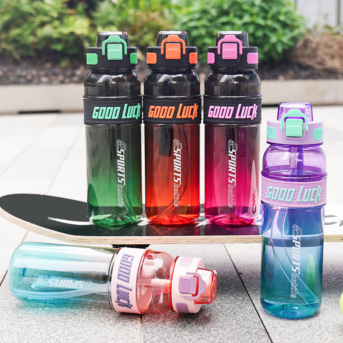 1pc 950ml/31o 750ml/26oz 550ml/18oz outdoor sports water bottle, suitable for fitness, sports, birthday