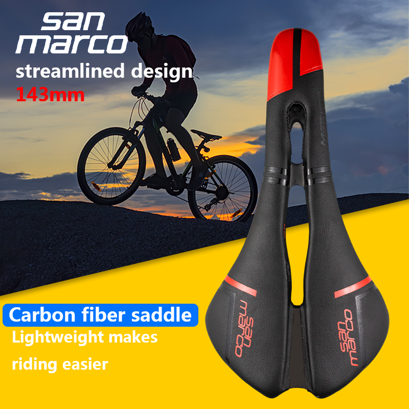 SAN MARCO mantra Carbon fiber saddle for road bike 143mm Ultra-light breathable men wome Road racing saddle Bicycle accessories