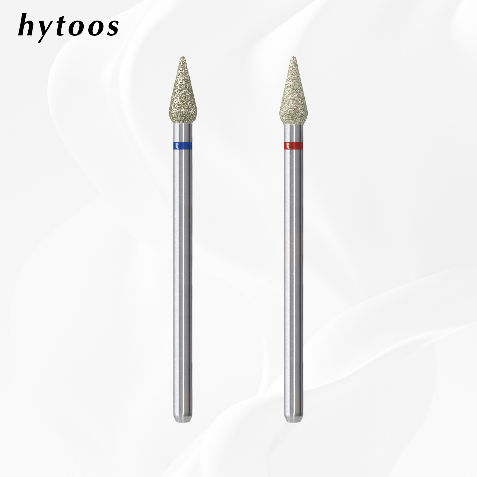 HYTOOS Conical Diamond Nail Drill Bits 3/32'' Safety Under Nail Cleaner Cuticle Dead Skin Remover Manicure Tool