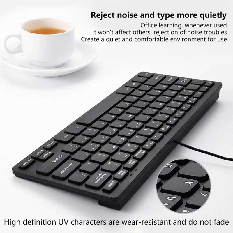 USB Interface Mini Ultra Thin Portable Wired Keyboard For Notebook PC Computer Smart TV