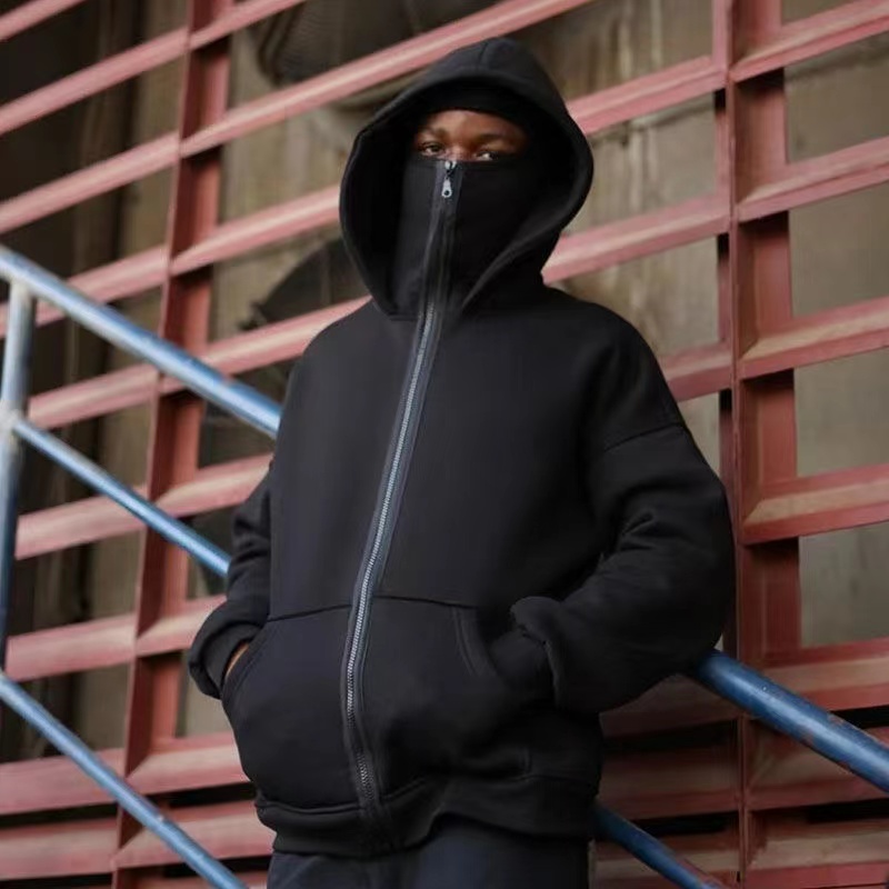 2026 Spring Autumn New Men Women Casual Fashionable Sportswear Y2K Gothic Punk Hip Hop Plus Size Hoodie Motorcycle Mask Hoodie