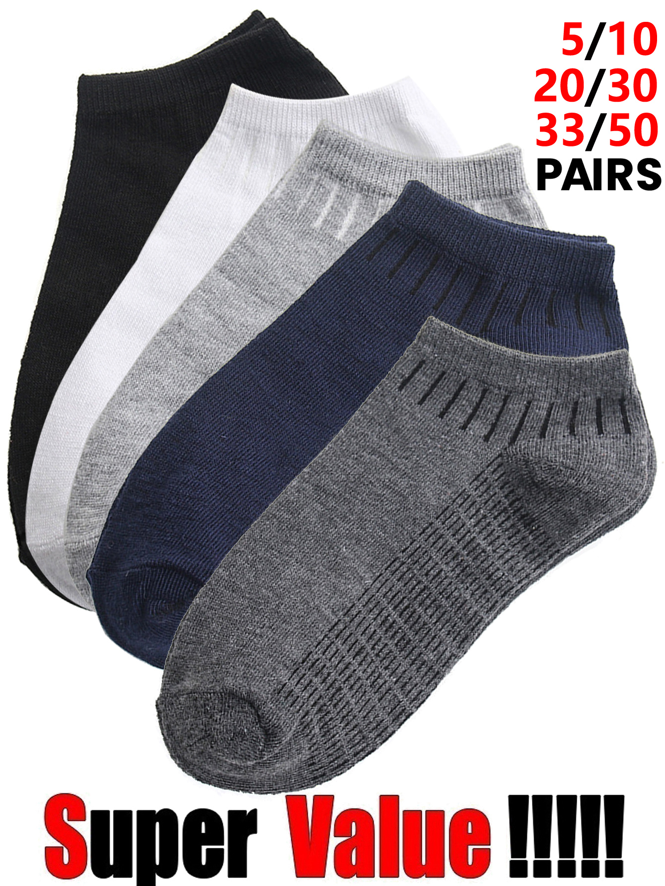 10 Pairs/Lot Breathable Men's Socks Short Ankle Elastic Solid Color Mesh Cotton Business Unisex Sock Plus Size EU38-46