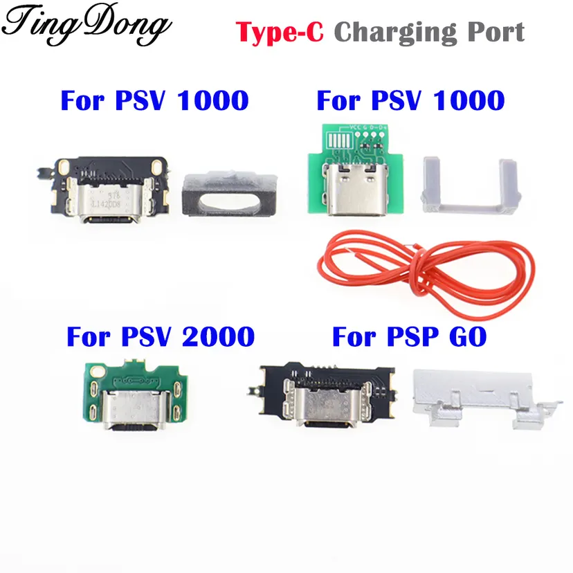 1PCS DIY Type-C Charging Port Socket For PS Vita PSV1000 PSV2000 PSP GO Console USB Port Refit Mod Replacement Repair Parts
