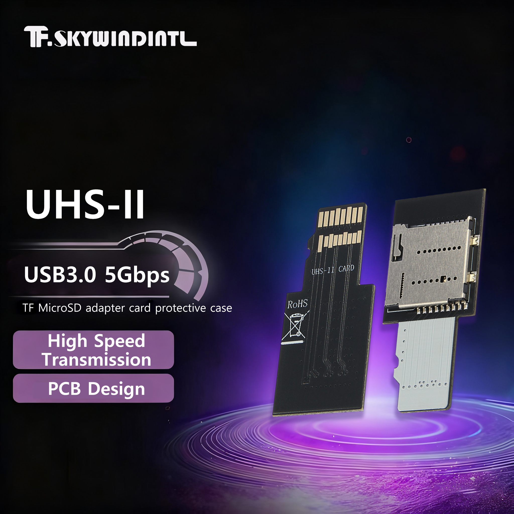 TF MicroSD Card Protective Sleeve USB3.0 5Gbps TF Adapter Card Anti-Fall Protection For Surveillance Video, External Memory Card