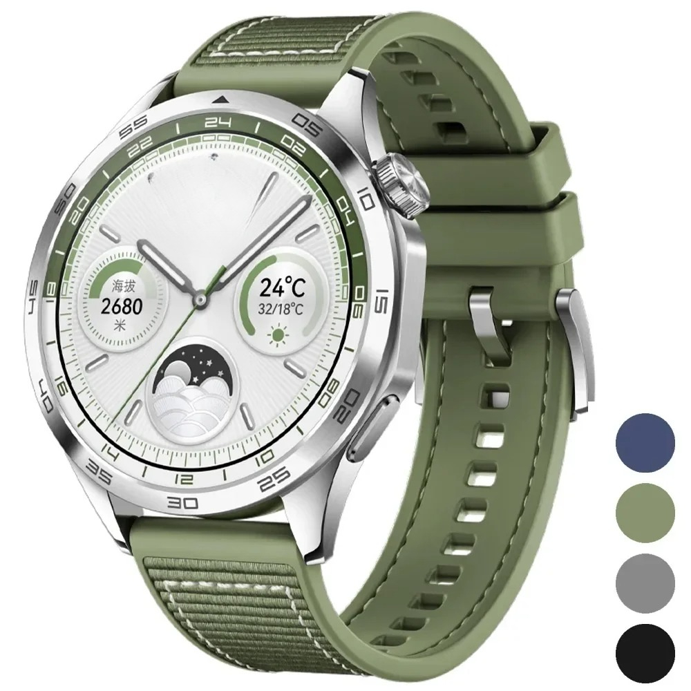 Official Style 22mm Strap For HUAWEI WATCH GT 6 5 4 46mm/Watch 4 3 Pro/GT6 GT5 GT3 GT2 Pro 46 mm Silicone Band GT2E Bracelet