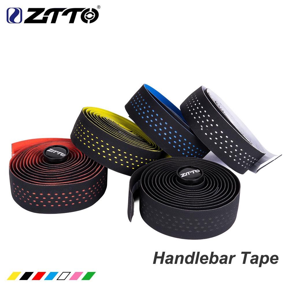 ZTTO Soft Road Bike Bicycle Handlebar Tape Cork EVA PU Handle Bar Tape Professional Cycling Damping Anti-Vibration Wrap