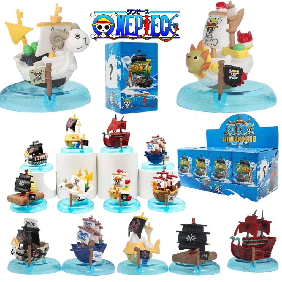 One Piece Anime Pirate Ship Blind Box Series Thousand Sunny Creative Personalized Statue Model Ornament