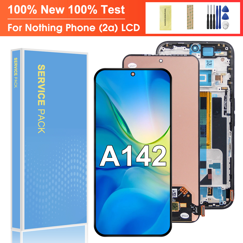 6.7'' LCD A142 Touch Screen Digitizer Assembly Replacement for Nothing Phone 2A - Display Part for Repair