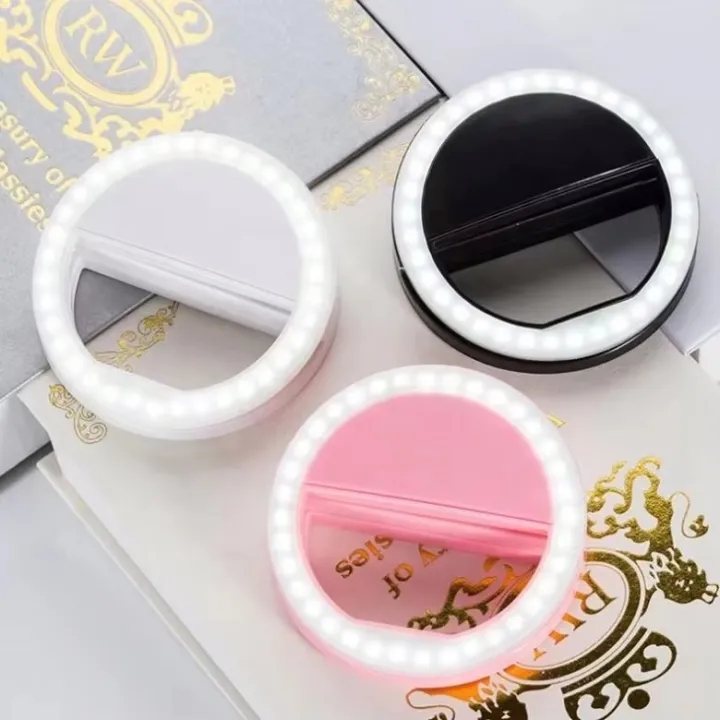 RK12 Rechargeable Portable Selfie Ring Light for Camera Phone Light LED Flash