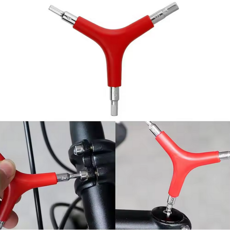 Universal Triangular Allen Wrench Y-Shaped 3 Way Hex Wrench Bicycle Repair Tool 4/5/6mm Hexagon Spanner Cycling Bike Maintance