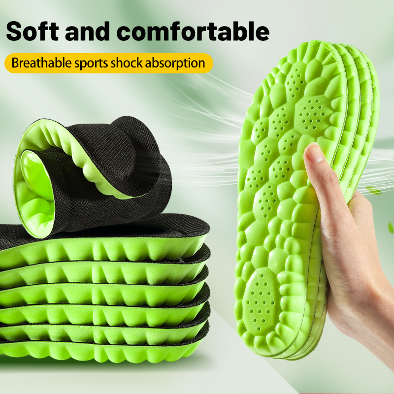 4D Massage Shoes Insoles Super Soft Latex Sports Insole for Feet Running Basket Shoe Sole Arch Support Orthopedic Inserts