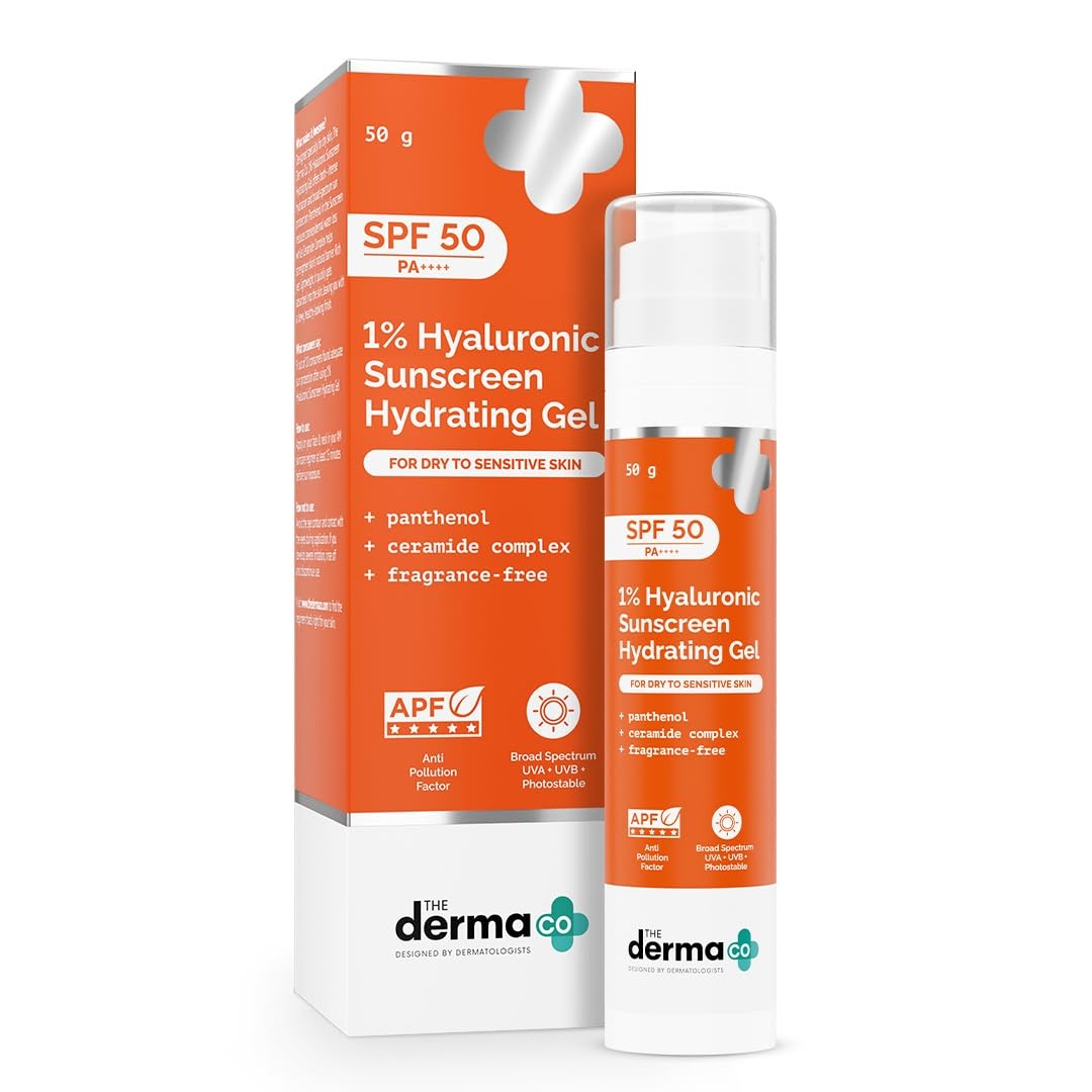Derma Co 1% Hyaluronic Tinted Sunscreen Gel SPF 60 - 30gm