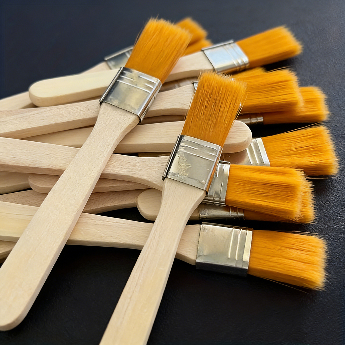 10pcs nylon brushes, short wooden handle art paint brushes, watercolor brushes, wall brushes, art brushes, cleaning tools