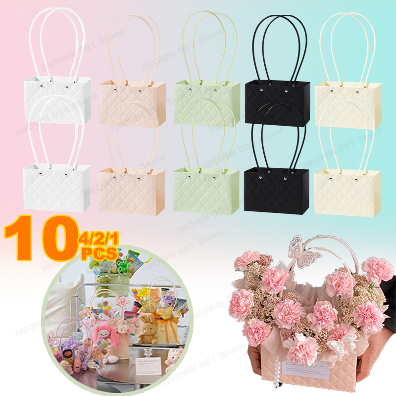 2025 New Reusable Waterproof Flower Tote Bag Eco Friendly Wedding Party Favors Box Portable Bouquet Packaging Decorations
