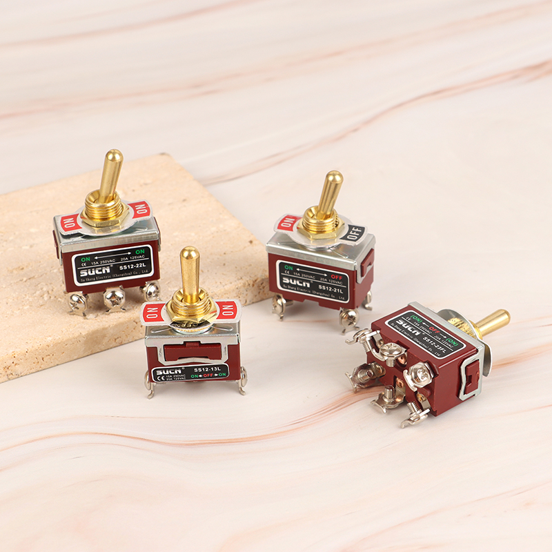 Toggle Switch Welding Straight Leg Rocker Lever SS12-21L SS12-13L SS12-23FL SS12-22L 3/4/6 Foot 3/2 Gear Power Toggle Switch