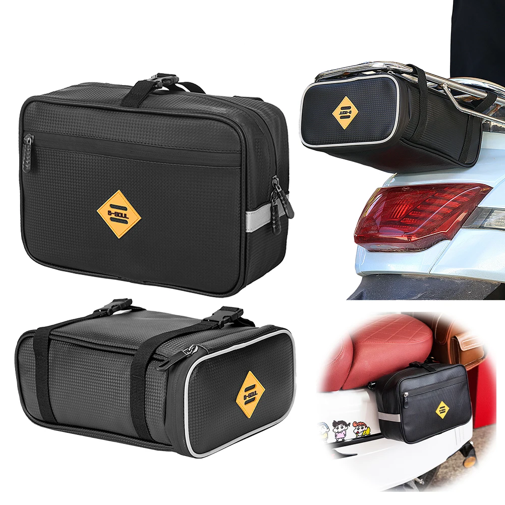 B SOUL Large Capacity Travel Tail Bags For Electric Bicycle Carrier Pannier Rack Bag Motorcycle Carrier Storage Bike Hanging Bag