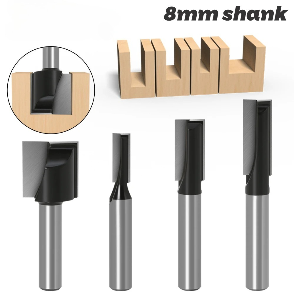 1pc 8mm Cleaning bottom Engraving Bit solid carbide router bit Woodworking Tools CNC milling cutter endmill for wood