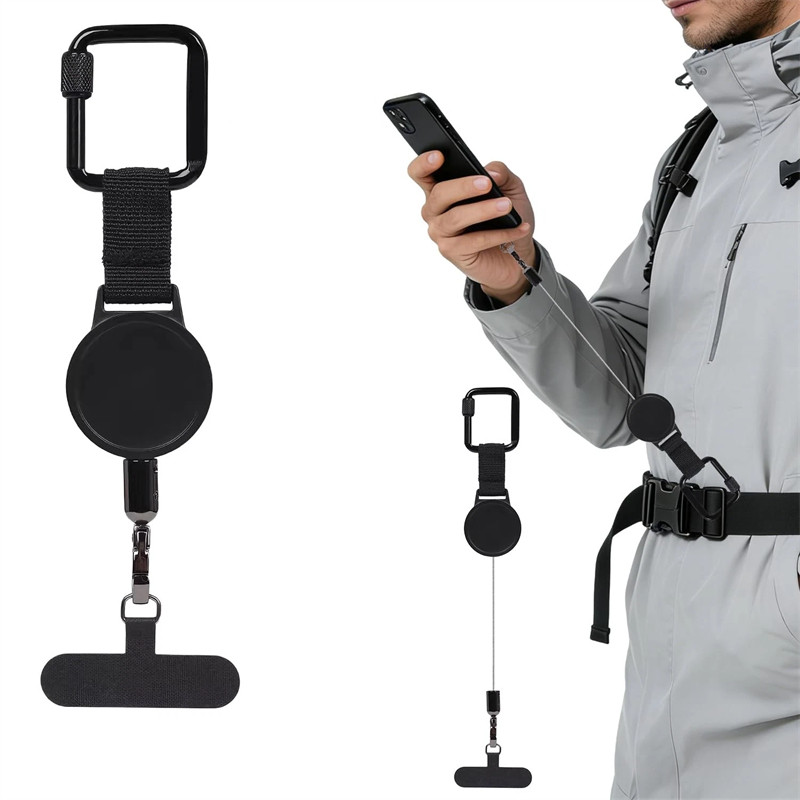 Anti-Theft Retractable Phone Holder Extendable Key Chain Lanyard Phone Strap Outdoor Universal Case Keychain Anti-lost Cord Clip