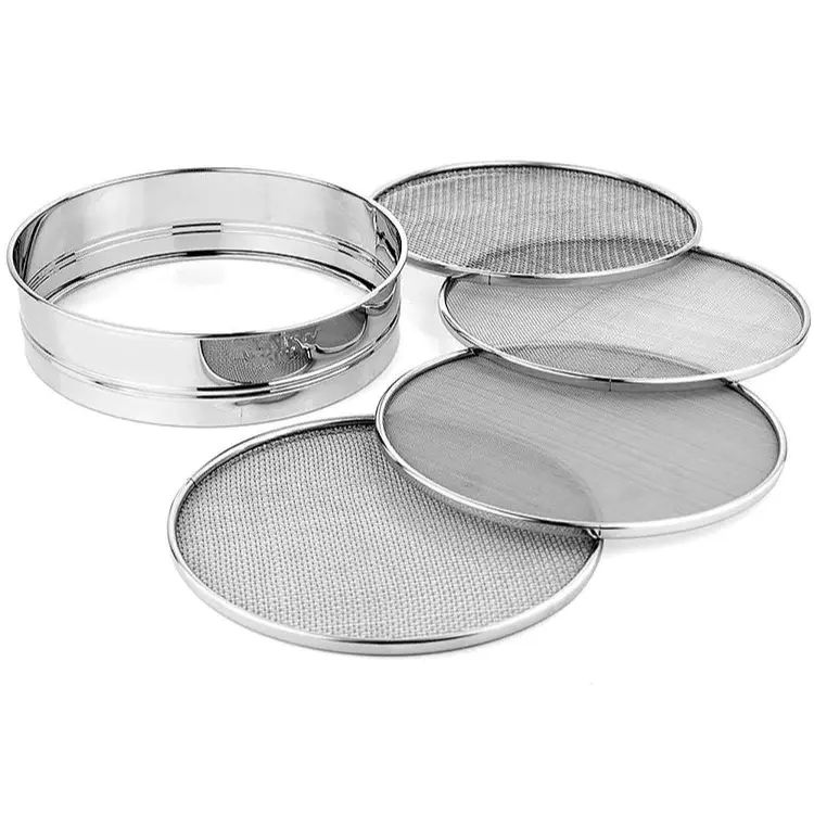 4 in 1 Stainless Steel Interchangeable Sieve Set, Flour Chalni, Spices, Food Strainers, Atta Chalni, Jaali Channi Atta Maida Strainer