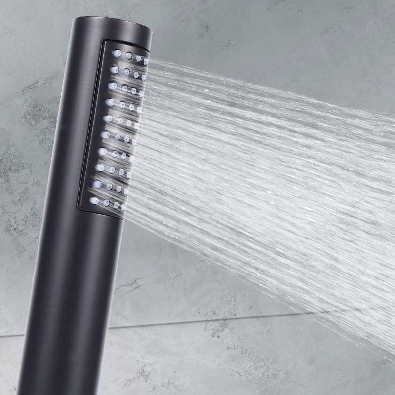 1PC New Shape ABS Chrome Plated Slim Shower Head Bathroom Accessory Bath Rain Round Handheld Showerhead