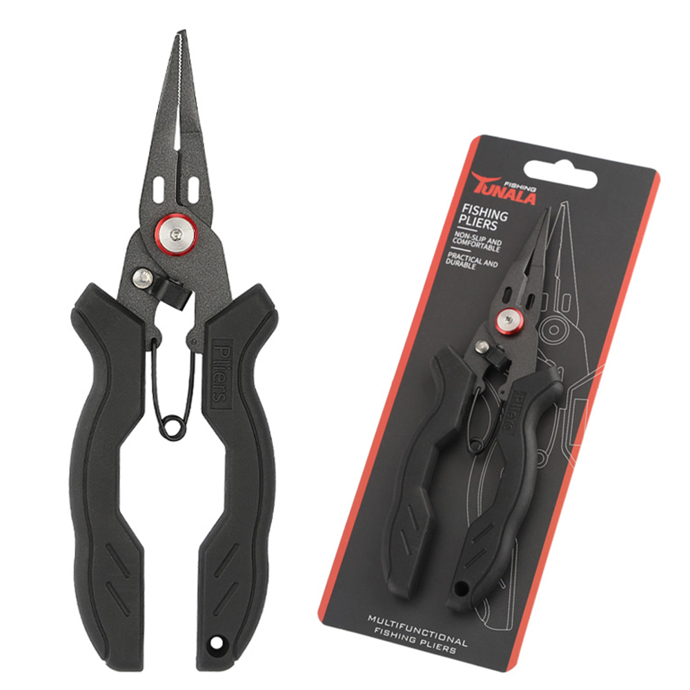 Stainless Steel Pliers 136g 20cm Multifunctional Split Ring Braid Line Scissors Wire Cutter Hook Remover Fishing Tackles